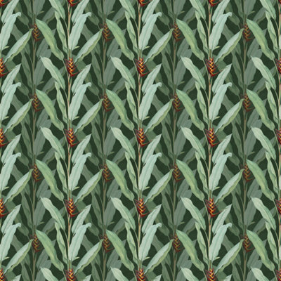 Bobbi Beck eco friendly Green maximalist tropical Wallpaper