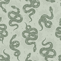 Bobbi Beck eco friendly Green occult snake Wallpaper