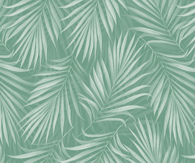 Bobbi Beck Eco-friendly Green Tropical Areca Palm Wallpaper | DIY At B&Q