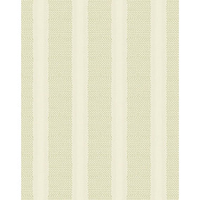 Bobbi Beck eco-friendly Green woven effect stripe wallpaper