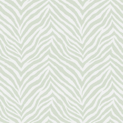 Bobbi Beck eco-friendly green zebra print wallpaper