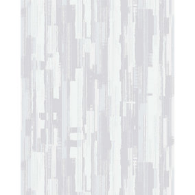 Bobbi Beck eco-friendly Grey abstract stripe wallpaper