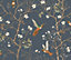 Bobbi Beck eco-friendly Grey bird tree wallpaper