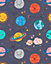 Bobbi Beck eco-friendly Grey childrens space wallpaper