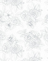 Bobbi Beck eco-friendly Grey dotwork floral wallpaper