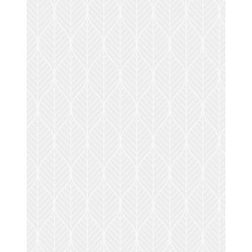 Bobbi Beck eco-friendly Grey geometric tropical wallpaper