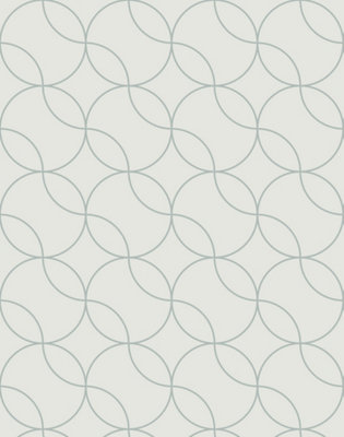 Bobbi Beck eco-friendly Grey line retro wallpaper