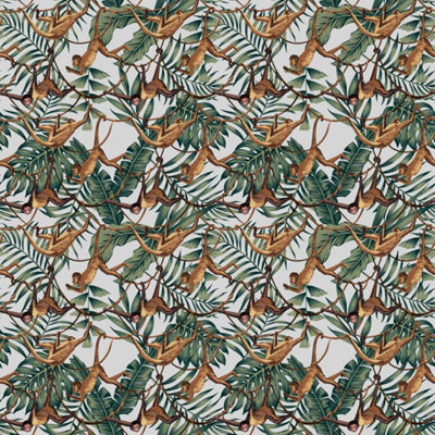 Bobbi Beck eco-friendly grey monkey and vines wallpaper