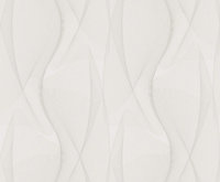 Bobbi Beck eco-friendly Grey Spirograph abstract scale wallpaper