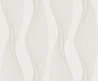 Bobbi Beck eco-friendly Grey Spirograph abstract spiral wallpaper