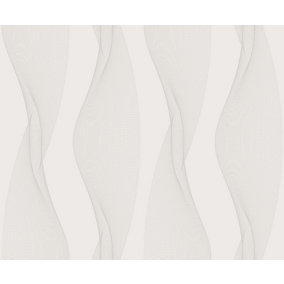 Bobbi Beck eco-friendly Grey Spirograph abstract spiral wallpaper