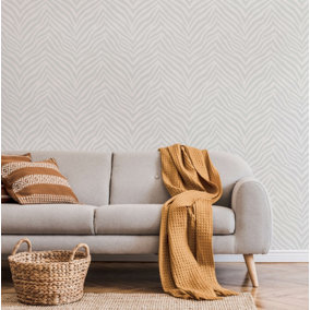 Bobbi Beck eco-friendly grey zebra print wallpaper