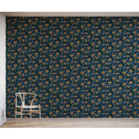 Bobbi Beck eco-friendly lemon and orange fruit wallpaper