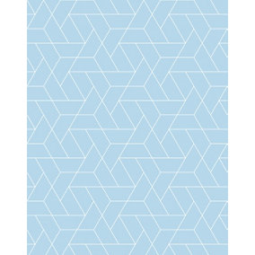 Bobbi Beck eco-friendly Light Blue triangle geometric wallpaper
