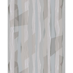 Bobbi Beck eco-friendly Light grey abstract forest wallpaper