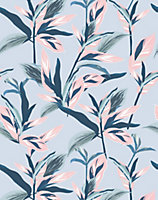 Bobbi Beck eco-friendly Lilac illustrative tropical wallpaper