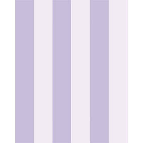 Bobbi Beck eco-friendly Lilac wide stripe ice cream pastel wallpaper