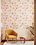 Bobbi Beck eco-friendly Multicolour abstract pansy flower wallpaper