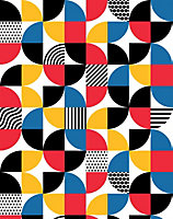 Bobbi Beck eco-friendly Multicolour bold bauhaus wallpaper