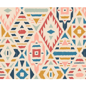 Bobbi Beck eco-friendly Multicolour geometric triangle pattern wallpaper