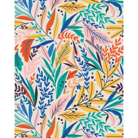 Bobbi Beck eco-friendly Multicolour vibrant modern floral wallpaper