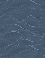 Bobbi Beck eco-friendly Navy abstract wavy line wallpaper