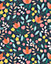 Bobbi Beck eco-friendly Navy modern illustrated delicate floral wallpaper