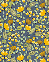 Bobbi Beck eco-friendly Navy retro maximalist floral wallpaper