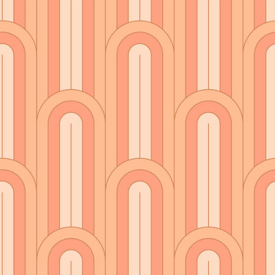 Bobbi Beck eco friendly Peach colourful arch Wallpaper