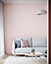 Bobbi Beck eco-friendly Peach diagonal ice cream pinstripe pastel wallpaper
