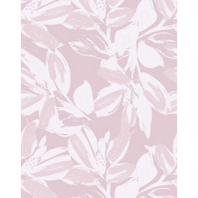Bobbi Beck eco-friendly Pink abstract painted floral wallpaper