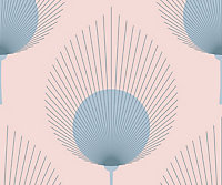 Bobbi Beck eco-friendly Pink ace leaf fan wallpaper