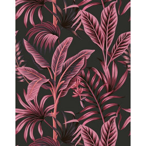 Bobbi Beck eco-friendly Pink bold tropical wallpaper