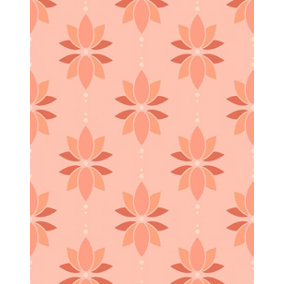 Bobbi Beck eco-friendly Pink lotus flower wallpaper