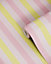 Bobbi Beck eco-friendly Pink tricolour ice cream stripe pastel wallpaper