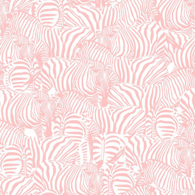 Bobbi Beck eco-friendly pink zebra wallpaper