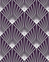 Bobbi Beck eco-friendly Purple art deco burst wallpaper