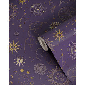 Purple Wallpaper | Wallpaper & wall coverings | B&Q