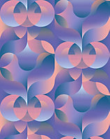 Bobbi Beck eco-friendly Purple reflekt abstract wallpaper