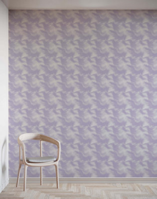 Bobbi Beck eco-friendly Purple subtle brushed wave wallpaper