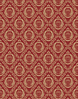 Bobbi Beck eco-friendly red baroque monkey wallpaper