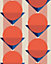 Bobbi Beck eco-friendly Red bauhaus geometric wallpaper