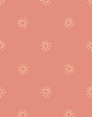 Bobbi Beck eco-friendly Red childrens sun wallpaper