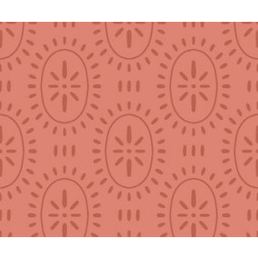 Bobbi Beck eco-friendly Red sun motif pattern wallpaper