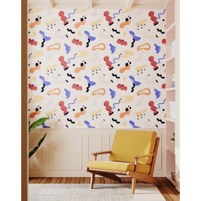 Bobbi Beck eco-friendly retro abstract wallpaper