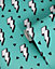 Bobbi Beck eco-friendly Teal childrens lightning bolt wallpaper