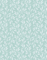 Bobbi Beck eco-friendly Teal soft tropical wallpaper