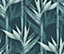 Bobbi Beck eco-friendly Teal tropical bird of paradise wallpaper