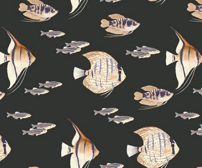 Bobbi Beck eco-friendly tropical fish wallpaper