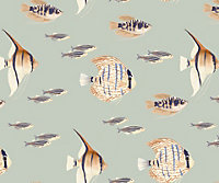 Bobbi Beck eco-friendly tropical fish wallpaper